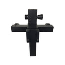 8 inch Square Black Twin Shower Set Bottom Water Inlet 3 Functions Handheld - NZHomeware