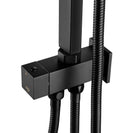 8 inch Square Black Twin Shower Set Top/Bottom Inlet - NZHomeware