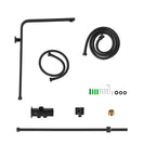8 inch Square Black Twin Shower Set Top/Bottom Inlet - NZHomeware
