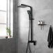 8 inch Square Bottom Water Inlet Black Twin Shower Set With Mixer - NZHomeware