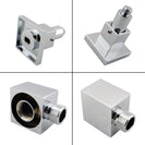 8 inch Square Chrome Twin Shower Set Top/Bottom Inlet - NZHomeware