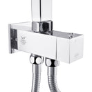 8 inch Square Chrome Twin Shower Set Top/Bottom Inlet - NZHomeware