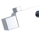8 inch Square Chrome Twin Shower Set with Thermostatic Mixer Bottom Water Inlet Adjustable Rail - NZHomeware