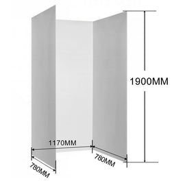 800*1200*800mm 1900mm Height 3 - Side Sliding Door Rectangle Shower Box - NZHomeware