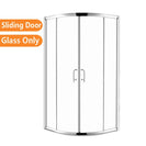 800*800*1900mm Round Sliding Shower Glass Door and Return Only - NZHomeware