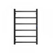 800Hx400Wx110D mm Square Matte Black Heated Towel Rail With Timer 6 Bars - NZHomeware