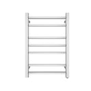 800Hx400Wx120D mm Square Chrome Electric Heated Towel Rail 7 Bars - NZHomeware