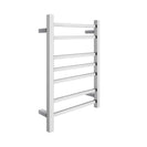 800Hx400Wx120D mm Square Chrome Electric Heated Towel Rail 7 Bars - NZHomeware