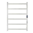 800Hx600Wx110D Square Chrome Electric Heated Towel Rack With Timer 6 Bars - NZHomeware
