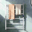 800Hx600Wx110D Square Chrome Electric Heated Towel Rack With Timer 6 Bars - NZHomeware