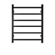 800x600x120mm Square Matt Black Electric Heated Towel Rack 6 Bars - NZHomeware