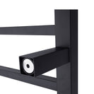800x600x120mm Square Matt Black Electric Heated Towel Rack 6 Bars - NZHomeware