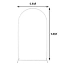 80X180CM Wedding Metal Arch Backdrop Stand For Wedding Baby Shower Birthday Anniversary Graduation Garden Balloon Arch Decoration White - NZHomeware