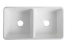 838*457*254mm Ceramic Butler Sink Double Bowl Farmhouse Kitchen Laundry Sink Apron Front - NZHomeware
