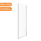 860*1950mm Chrome Walk In Frameless Shower Glass With 2 Channels - NZHomeware
