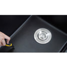 860x460x220mm Black Granite Stone Kitchen Laundry Sink Double Bowls Top/Undermount - NZHomeware