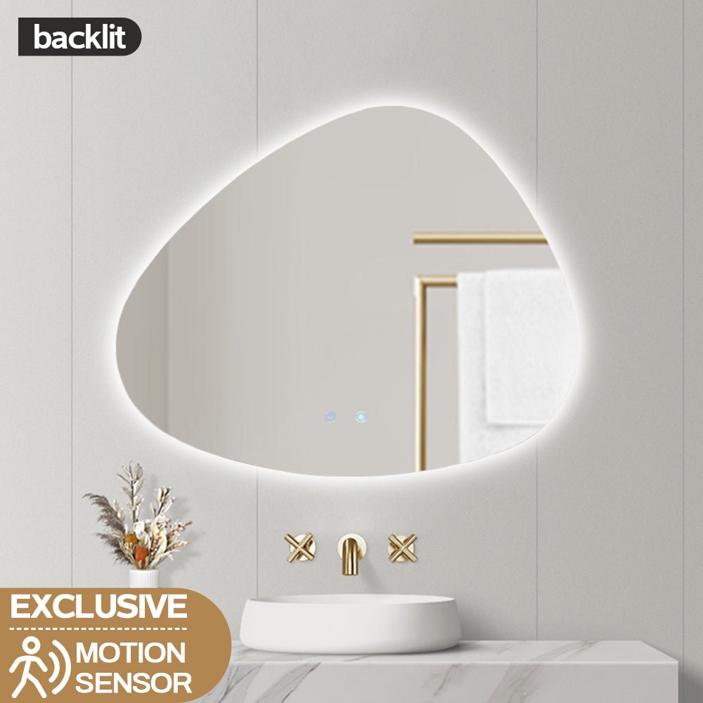 860x740mm Motion Sensor LED Mirror w/ 3-Colour Light – NZHomeware