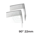 90° Lauxes Silk Silver Pair Shower Grate Joiners 22/26mm - NZHomeware