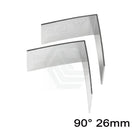 90° Lauxes Silk Silver Pair Shower Grate Joiners 22/26mm - NZHomeware