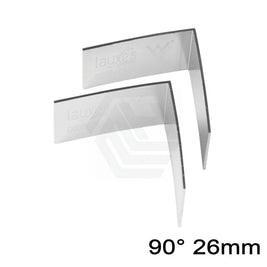 90° Lauxes Silk Silver Pair Shower Grate Joiners 22/26mm - NZHomeware