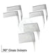 90° Lauxes Silk Silver Pair Shower Grate Joiners 22/26mm - NZHomeware