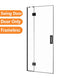 900*1950mm Black Frameless Shower Door Only - NZHomeware