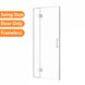 900*1950mm Chrome Frameless Shower Door Only - NZHomeware