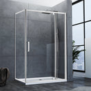 900*750*1900mm Swing Shower Glass Door and Return Only - NZHomeware