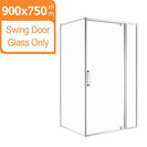 900*750*1900mm Swing Shower Glass Door and Return Only - NZHomeware