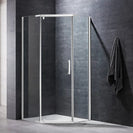 900*900*1900mm Diamond Swing Shower Glass Door and Return Only - NZHomeware