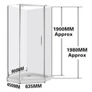 900*900*1900mm Swing Door Diamond Shower Box - NZHomeware