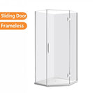 900*900*1950mm Chrome Frameless Diamond Shower Box - NZHomeware
