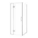 900*900*1950mm Chrome Frameless Shower Door & Return Panel - NZHomeware