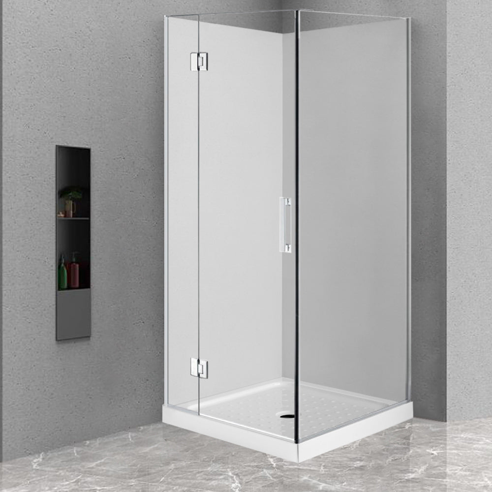 900*900*1950mm Chrome Frameless Swing Door Rectangle Shower Box ...