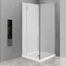900*900*1950mm Chrome Frameless Swing Door Square Shower Box - NZHomeware