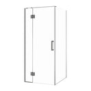 900*900*1950mm Gunmetal Grey Frameless Shower Door & Return Panel | 10mm Safety Glass Only NZ - NZHomeware