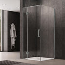900*900*1950mm Gunmetal Grey Frameless Shower Door & Return Panel | 10mm Safety Glass Only NZ - NZHomeware