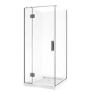 900*900*1950mm Gunmetal Grey Frameless Swing Door Square Shower Box - NZHomeware