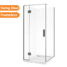 900*900*1950mm Gunmetal Grey Frameless Swing Door Square Shower Box - NZHomeware