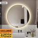 900mm Backlit Yellow Gold Round LED Mirror | Motion Sensor & Antifog Bathroom Mirror NZ - NZHomeware