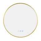 900mm Backlit Yellow Gold Round LED Mirror | Motion Sensor & Antifog Bathroom Mirror NZ - NZHomeware