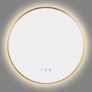 900mm Backlit Yellow Gold Round LED Mirror | Motion Sensor & Antifog Bathroom Mirror NZ - NZHomeware