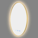 900mm Backlit Yellow Gold Round LED Mirror | Motion Sensor & Antifog Bathroom Mirror NZ - NZHomeware