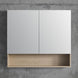 900x140x800mm Plywood 2 - Door Light Oak Mirror Cabinet - NZHomeware