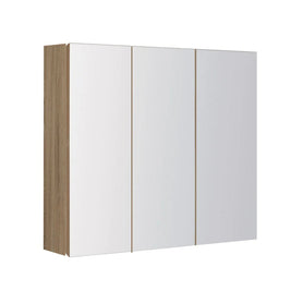 900x150x750mm Plywood 3 - Door Light Oak Mirror Cabinet - NZHomeware
