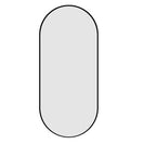 900x400x20mm Black Aluminum Framed Oval Bathroom Wall Mirror - NZHomeware