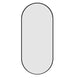 900x400x20mm Black Aluminum Framed Oval Bathroom Wall Mirror - NZHomeware