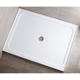 900x750mm Rectangle Shower Tray Center/Size Waste - NZHomeware