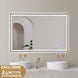 900x750x40mm Rectangle LED Mirror with Motion Sensor Auto On Demister Touch Sensor Switch Wall Mounted Horizontal or Vertically - NZHomeware