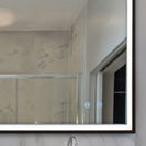 900x750x40mm Rectangle LED Mirror with Motion Sensor Auto On Demister Touch Sensor Switch Wall Mounted Horizontal or Vertically - NZHomeware